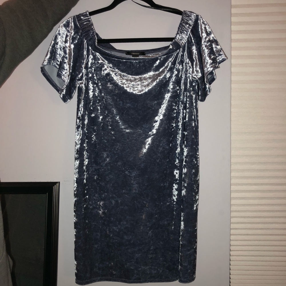 Velvet Off-Shoulder Dress